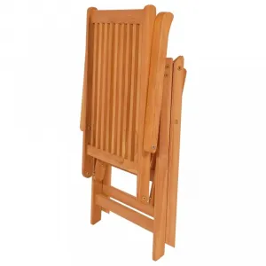 Záhradná stolička 2 ks teak / látka Dekorhome Černá