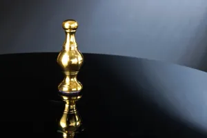 Odkladací stolík AMON Dekorhome Čierna / zlatá