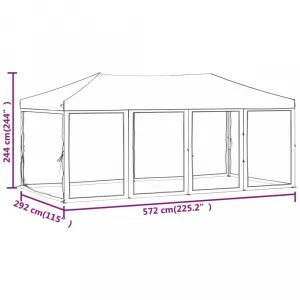 Skladacia party stan s bočnicami 3 x 6 m Dekorhome