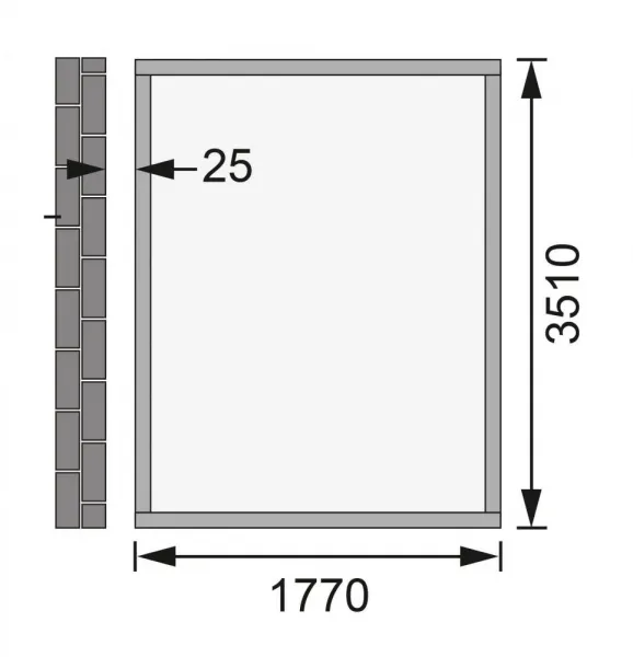 Drevený záhradný domček WANDLITZ 181x355 cm Lanitplast