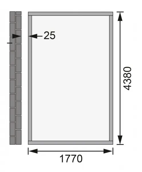 Drevený záhradný domček WANDLITZ 181x442 cm Lanitplast