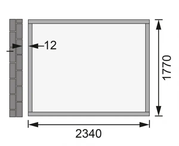 Drevený záhradný domček BOMLITZ 238x181 cm Lanitplast