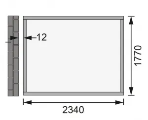 Drevený záhradný domček BOMLITZ 238x181 cm Lanitplast