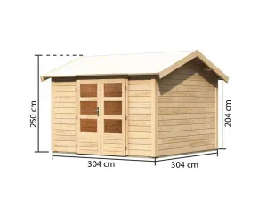 Drevený záhradný domček THERES 7 Lanitplast
