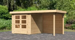 Drevený záhradný domček ASKOLA 2 s prístavkom 240 Lanitplast