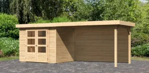 Drevený záhradný domček ASKOLA 3 s prístavkom 280 Lanitplast