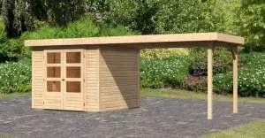 Drevený záhradný domček ASKOLA 3,5 s prístavkom 280 Lanitplast