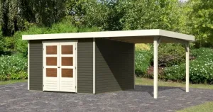 Drevený záhradný domček ASKOLA 6 s prístavkom 240 Lanitplast