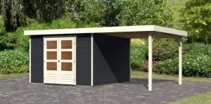 Drevený záhradný domček ASKOLA 6 s prístavkom 240 Lanitplast