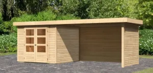 Drevený záhradný domček ASKOLA 3,5 s prístavkom 280 Lanitplast