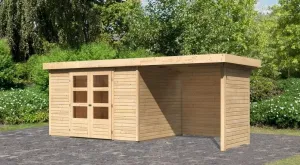 Drevený záhradný domček ASKOLA 5 s prístavkom 240 Lanitplast