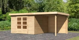Drevený záhradný domček ASKOLA 6 s prístavkom 240 Lanitplast