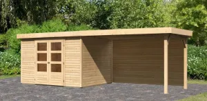 Drevený záhradný domček ASKOLA 5 s prístavkom 280 Lanitplast