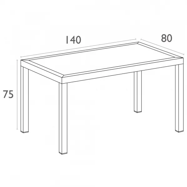 Záhradný stôl 140 cm