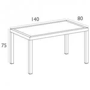 Záhradný stôl 140 cm