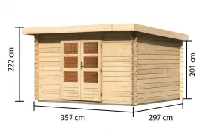Drevený záhradný domček BASTRUP 7 Lanitplast