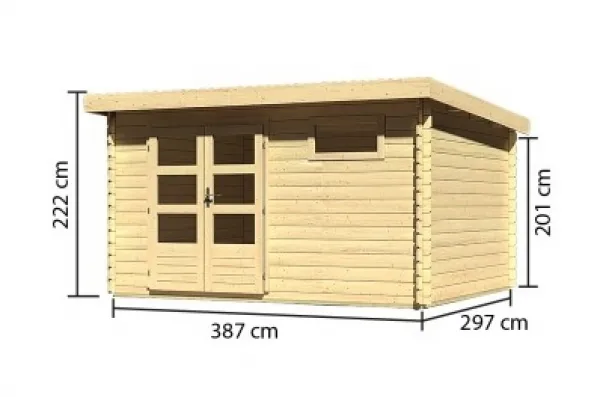 Drevený záhradný domček BASTRUP 8 Lanitplast