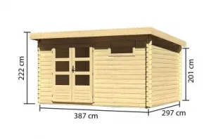 Drevený záhradný domček BASTRUP 8 Lanitplast