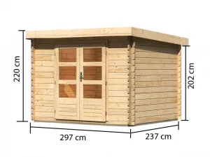 Drevený záhradný domček BASTRUP 4 Lanitplast