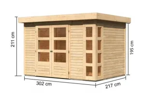 Drevený záhradný domček KERKO 4 Lanitplast