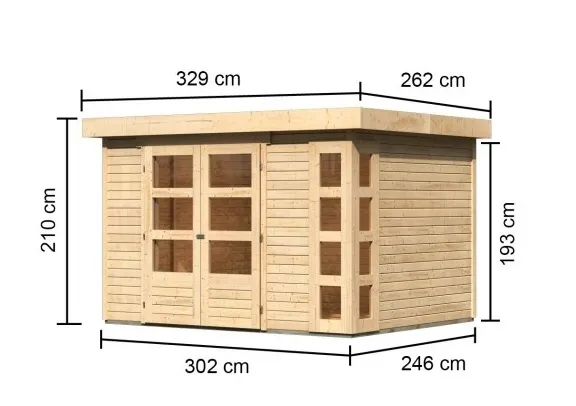 Drevený záhradný domček KERKO 5 Lanitplast
