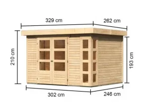 Drevený záhradný domček KERKO 5 Lanitplast