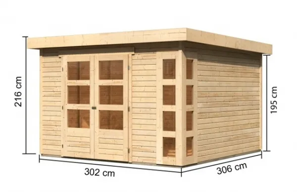 Drevený záhradný domček KERKO 6 Lanitplast