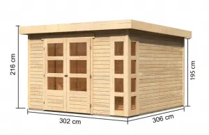 Drevený záhradný domček KERKO 6 Lanitplast