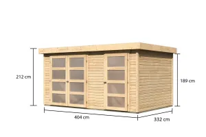 Drevený záhradný domček 404x332 cm Lanitplast