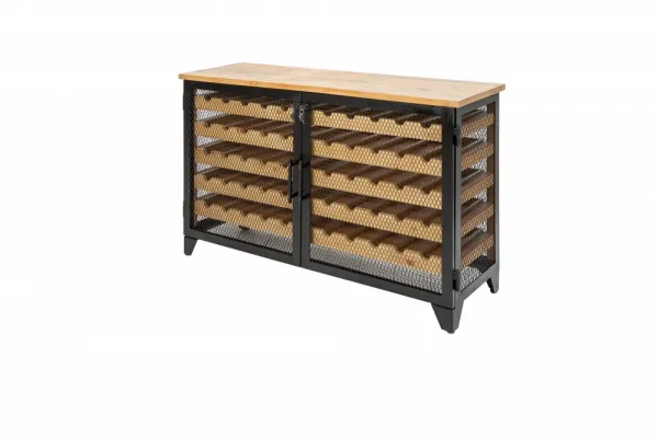 LuxD Vitrína na víno Winebar 127 cm prírodná - borovica