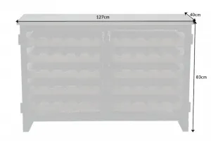 LuxD Vitrína na víno Winebar 127 cm prírodná - borovica