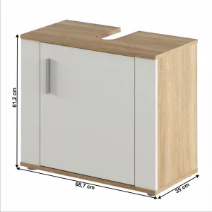 Skříňka pod umyvadlo LESSY NEW 02 Tempo Kondela Biela