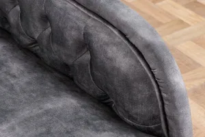Chesterfield leňoška ZETHOS Dekorhome Sivá