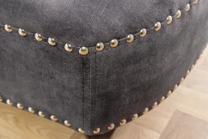Chesterfield leňoška ZETHOS Dekorhome Sivá