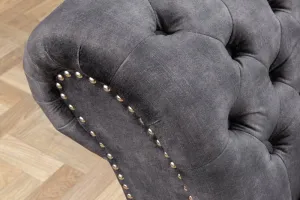 Chesterfield leňoška ZETHOS Dekorhome Sivá