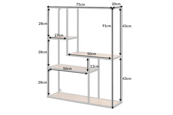 Nástenný regál ATALANTA 90 cm Dekorhome Čierna