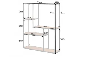 Nástenný regál ATALANTA 90 cm Dekorhome Čierna