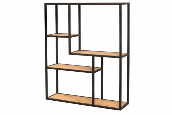 Nástenný regál ATALANTA 90 cm Dekorhome Čierna