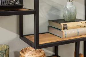 Nástenný regál ATALANTA 90 cm Dekorhome Čierna