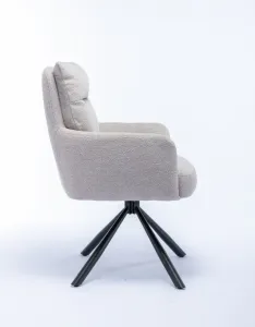 Otočné jedálenské kreslo 2 ks GYES Dekorhome Biela