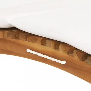 Záhradné lehátko 2 ks s poduškami teak