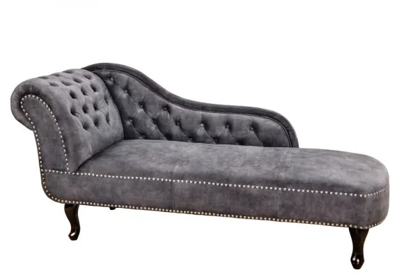 Chesterfield leňoška ZETHOS Dekorhome Sivá