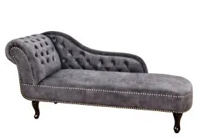 Chesterfield leňoška ZETHOS Dekorhome Sivá