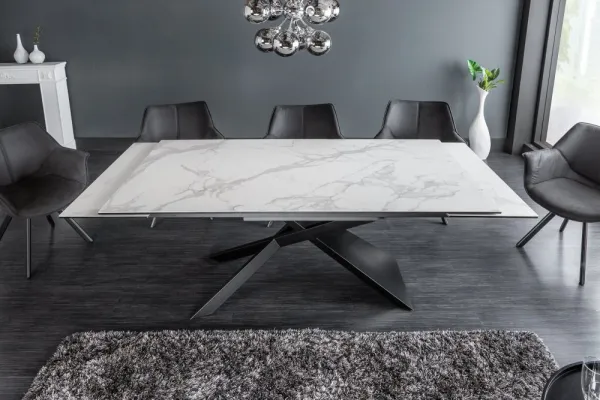 LuxD Rozťahovací keramický stôl Natasha 180-220-260 cm grafit