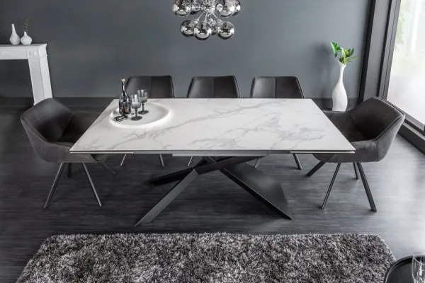 LuxD Rozťahovací keramický stôl Natasha 180-220-260 cm grafit
