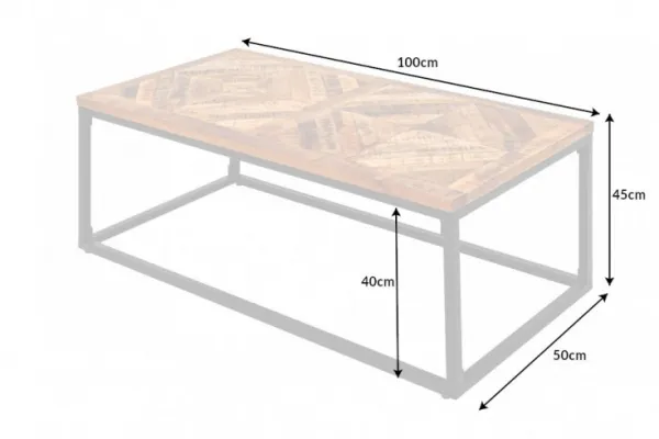 LuxD Dizajnový konferenčný stolík Allen Home 100 cm mango