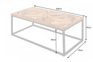 LuxD Dizajnový konferenčný stolík Allen Home 100 cm mango