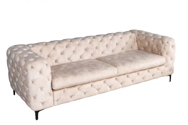 Chesterfield pohovka ZETHOS Dekorhome Sivá