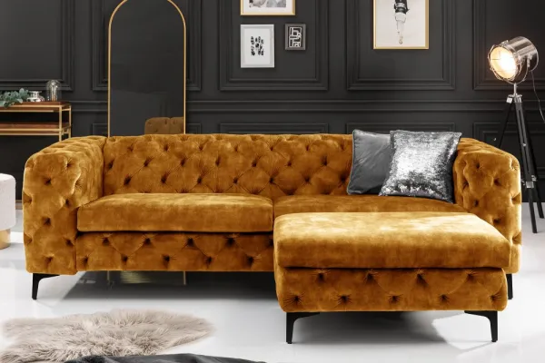 Chesterfield pohovka ZETHOS Dekorhome Sivá