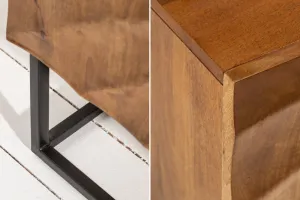 TV stolík FILEMON Dekorhome Čierna / prírodná